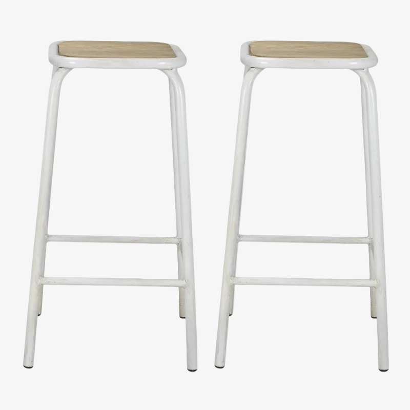 Conjunto de 2 bancos de bar vintage Manhattan - Vintahome