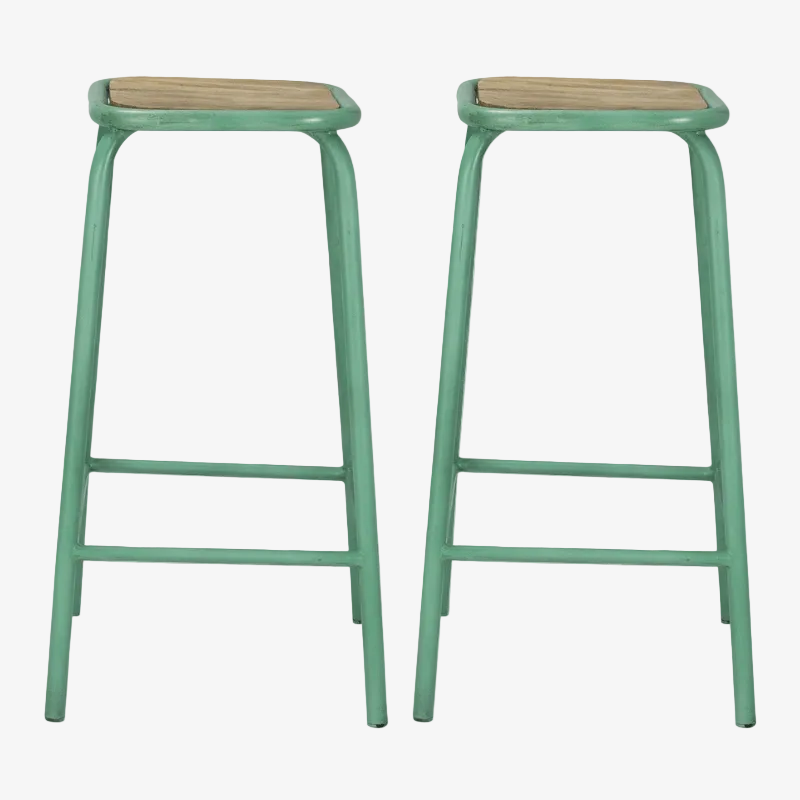 Conjunto de 2 bancos de bar vintage Manhattan - Vintahome