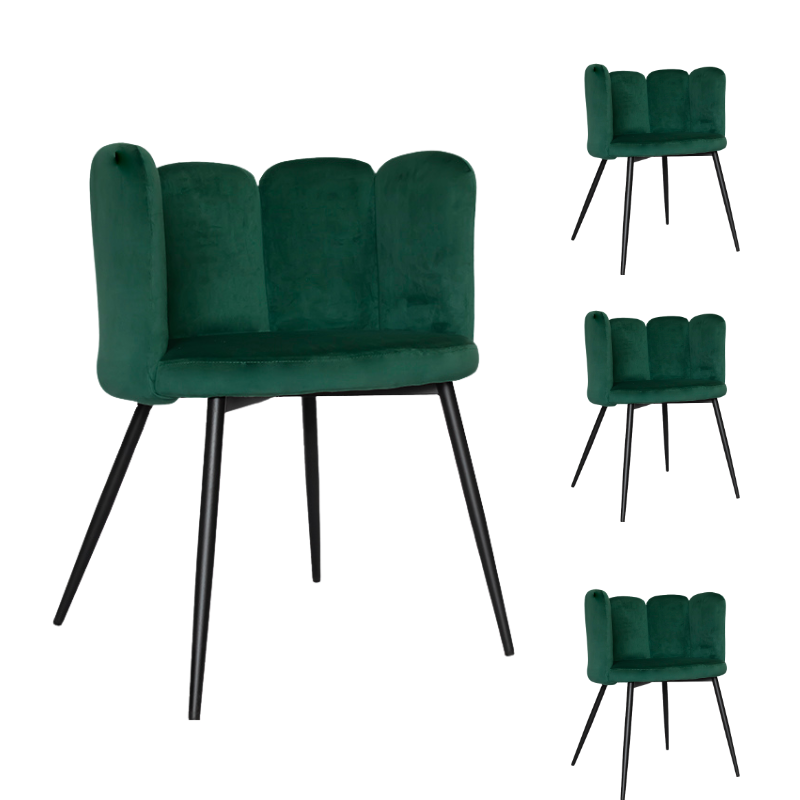 Pack 4 Sillas de comedor terciopelo Sould