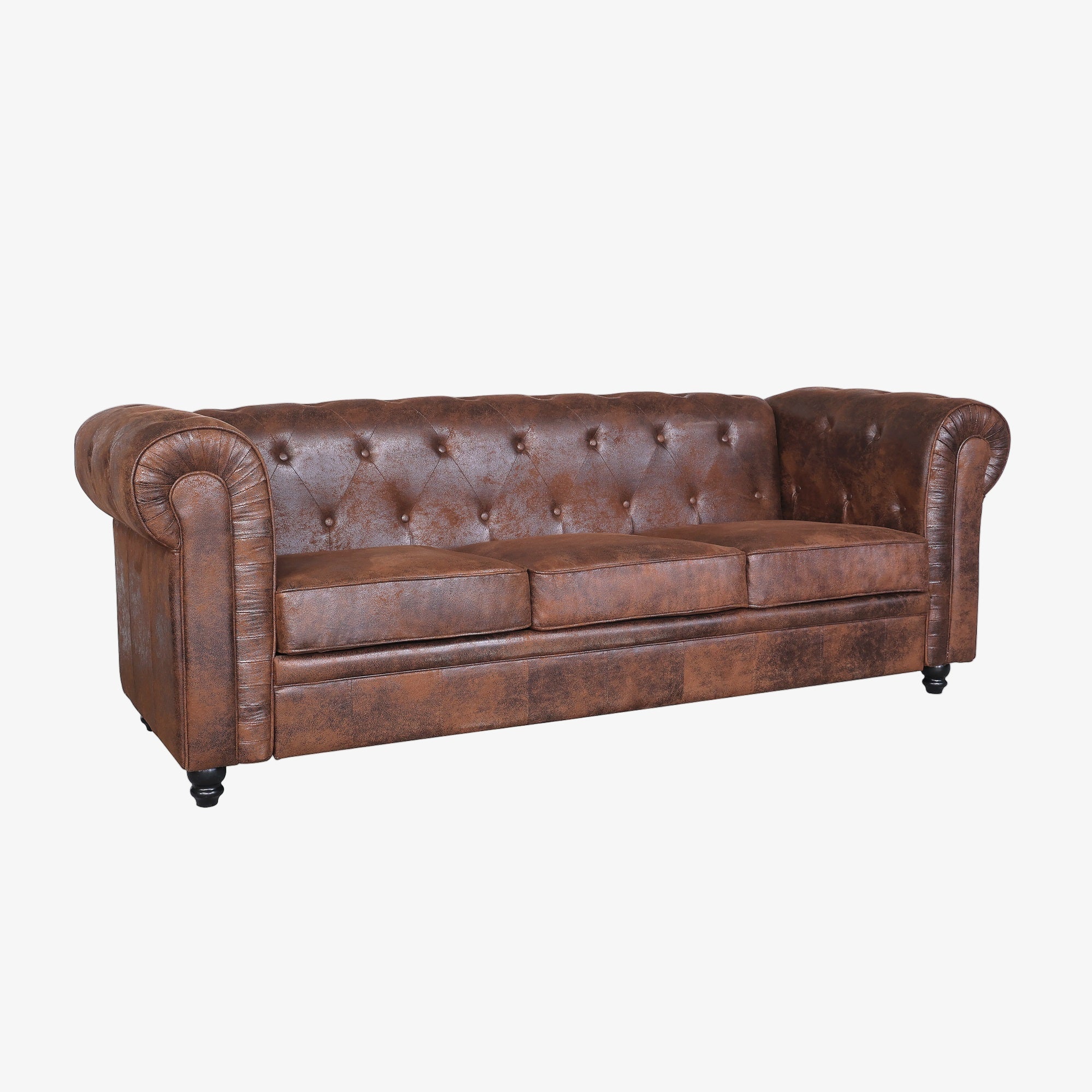 Canapé Chesterfield en microsuède 3 places D