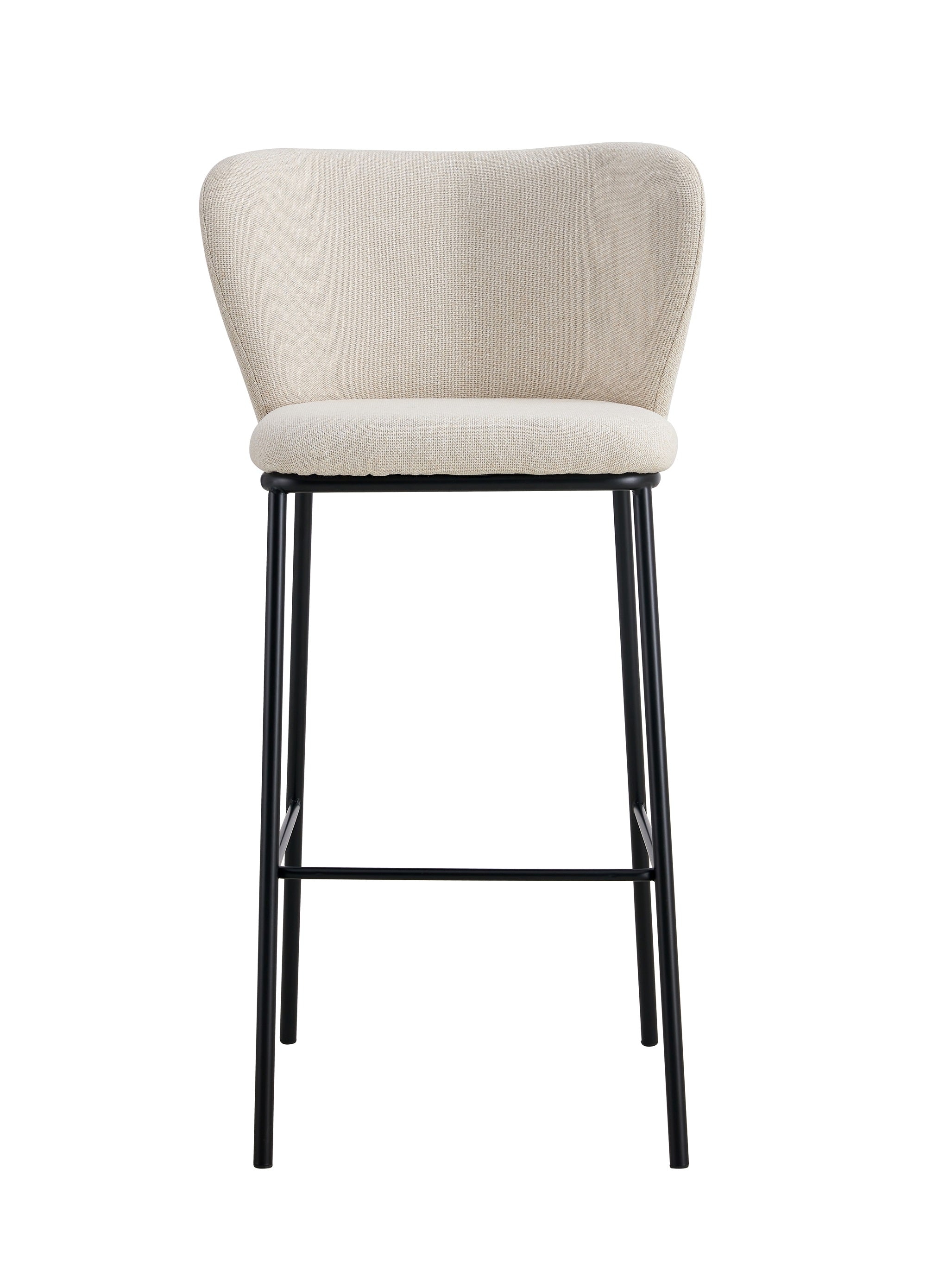 Taburete de bar Cecilia 75cm tejido beige antimanchas