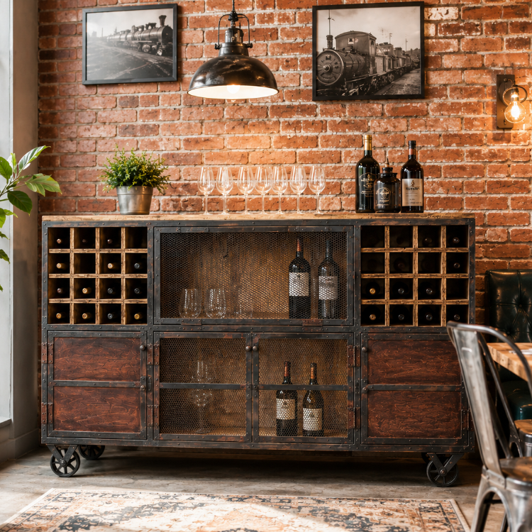 Mueble Botellero vintage industrial Alisa XL