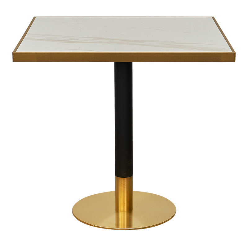Mesa de bar inox dorado negro piedra sinterizada 70-80 cm