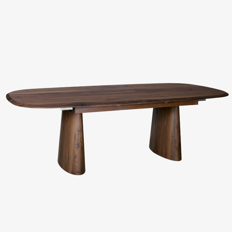 Mesa de Comedor Extensible Ovalada Nogal 180-230 x 90 cm