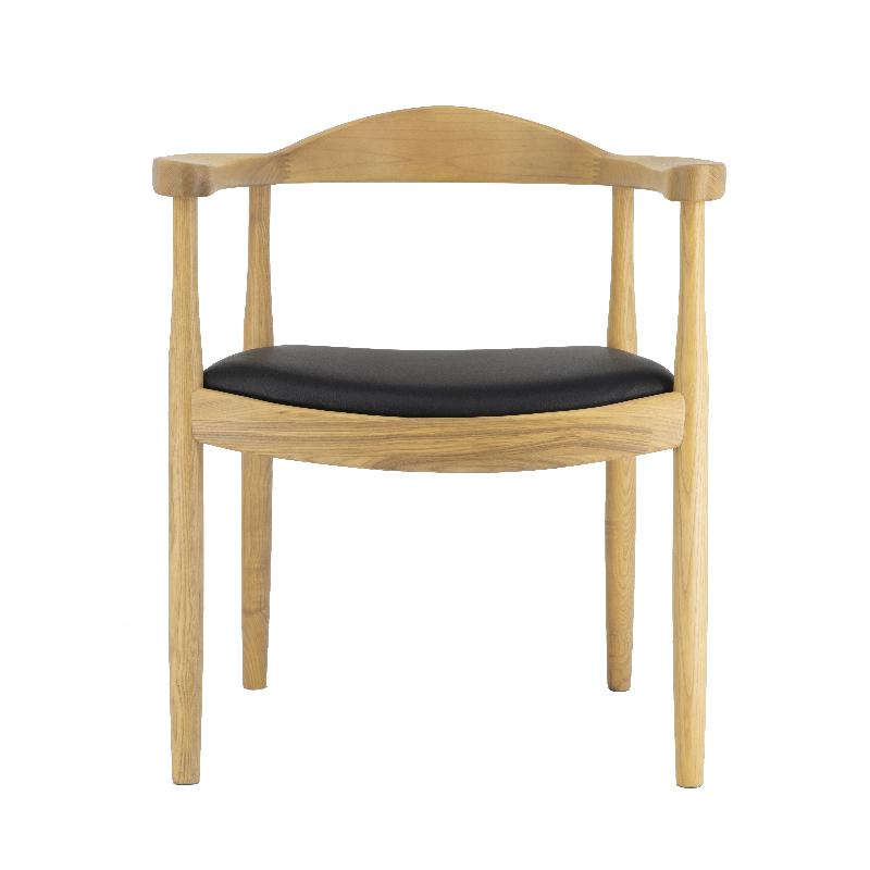 Silla de comedor de madera reposabrazos Nevu tapizada