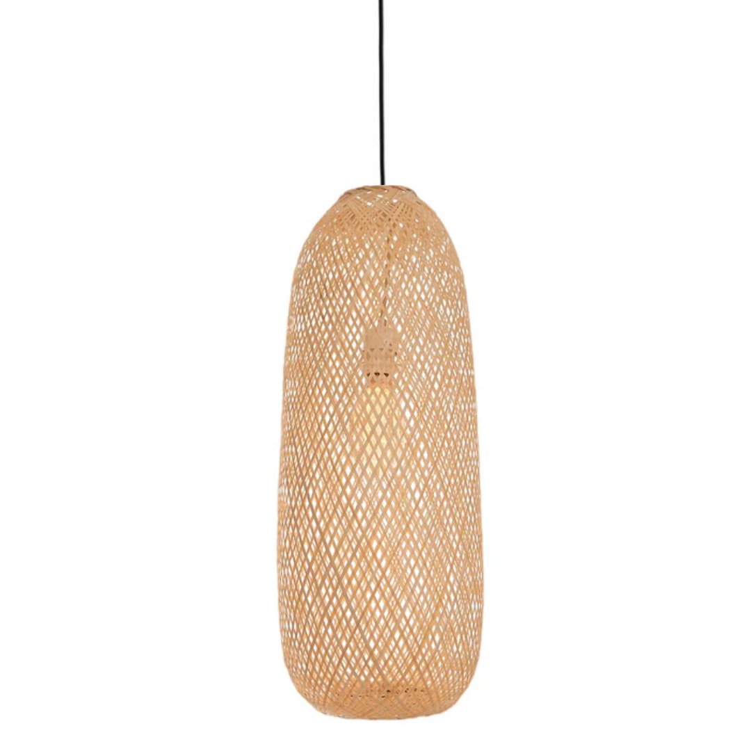 Lámpara de techo ratán natural Lenna