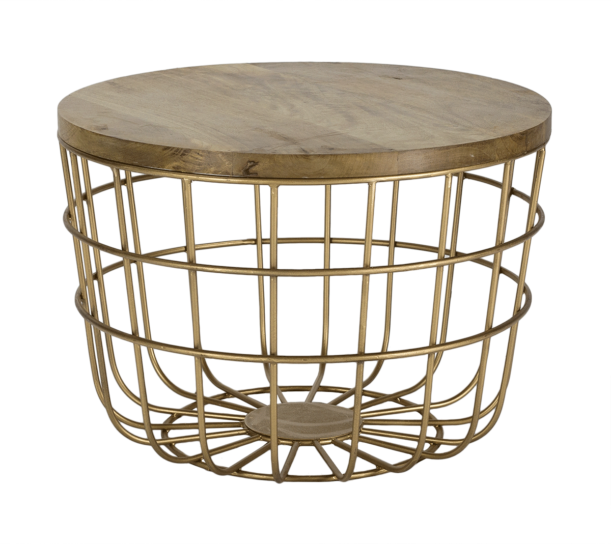 Mesa de centro industrial madera mango Tina