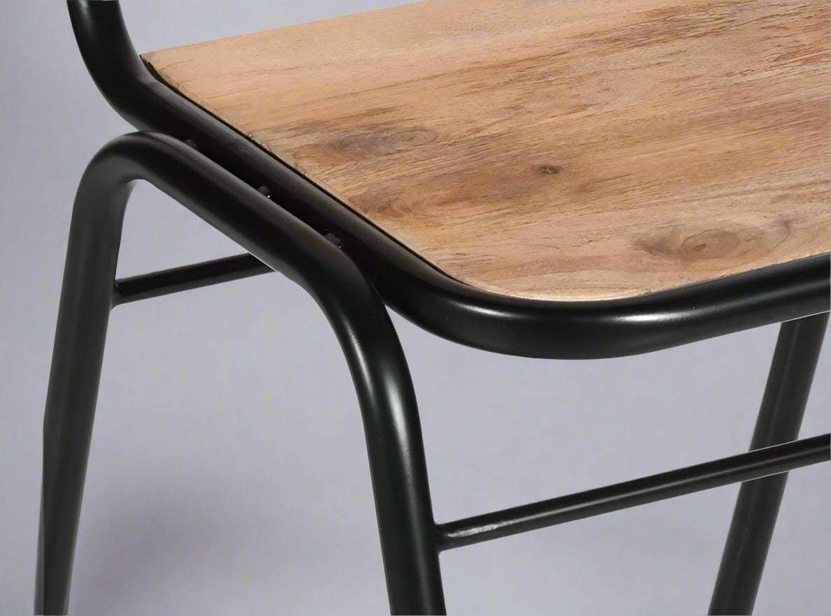 Silla de comedor industrial madera Louri