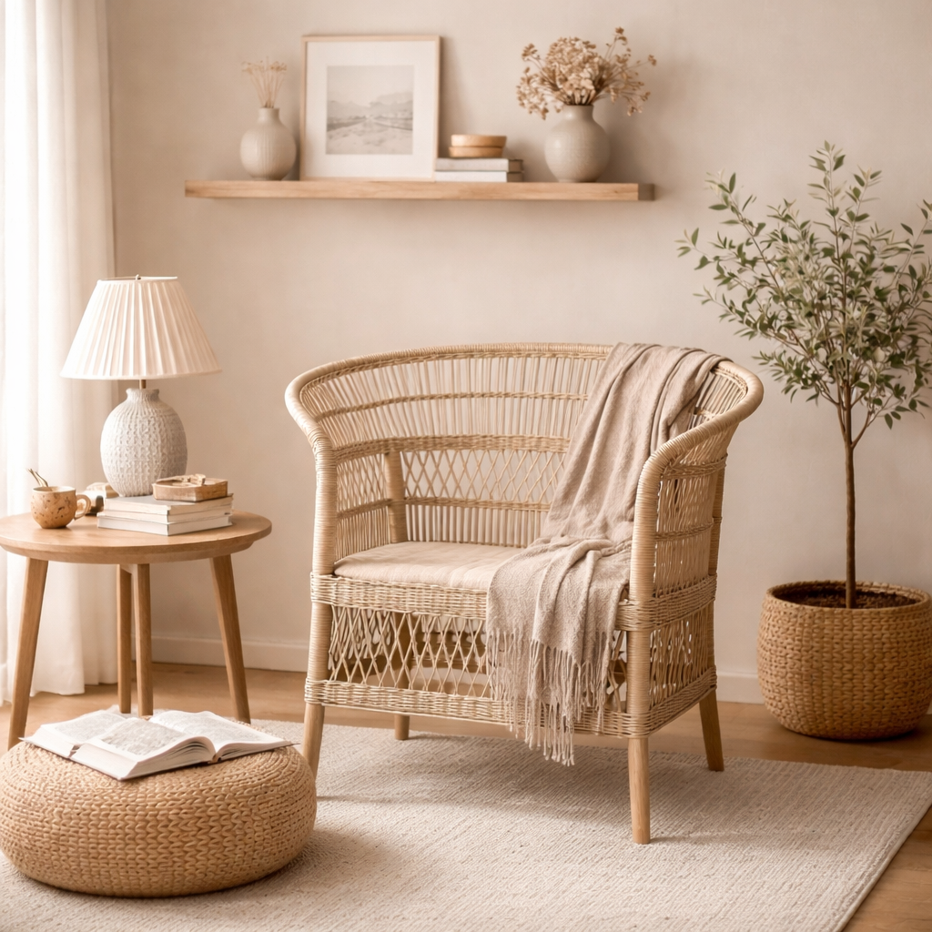 Thaise natuurlijke rattan fauteuil