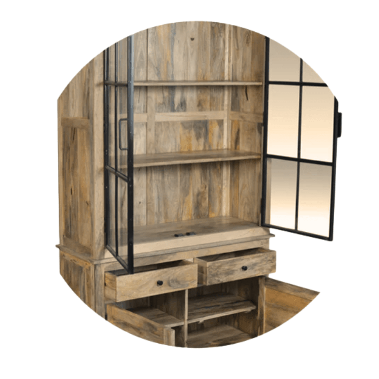 Alacena industrial madera de mango Larry - Vintahome