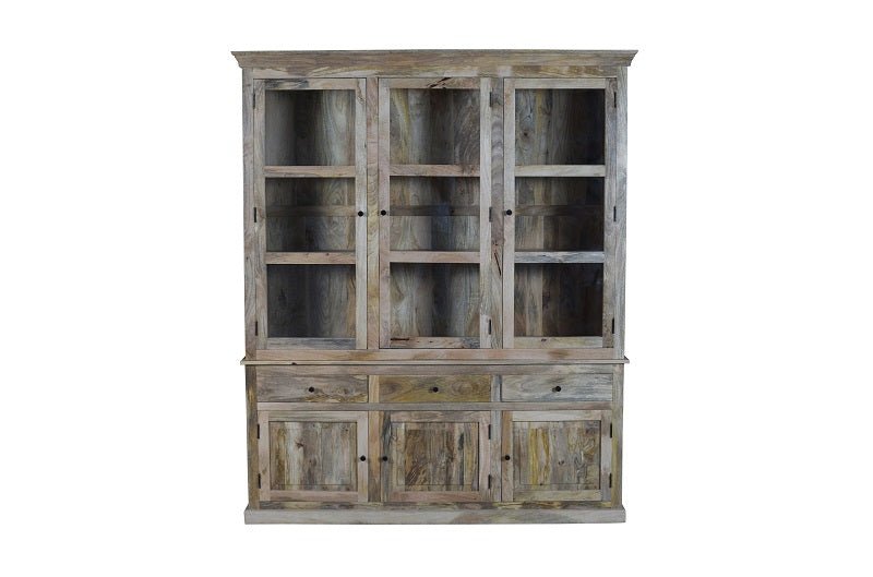Alacena rústica de madera de mango 3 Puertas Olide - Vintahome