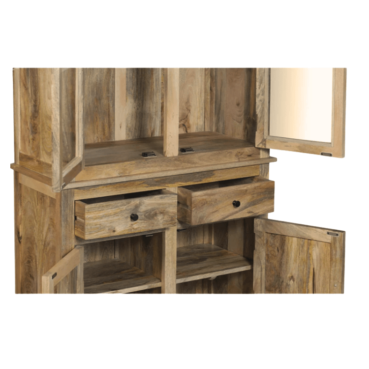 Olide rustieke kast van mangohout 2 deuren - Vintahome