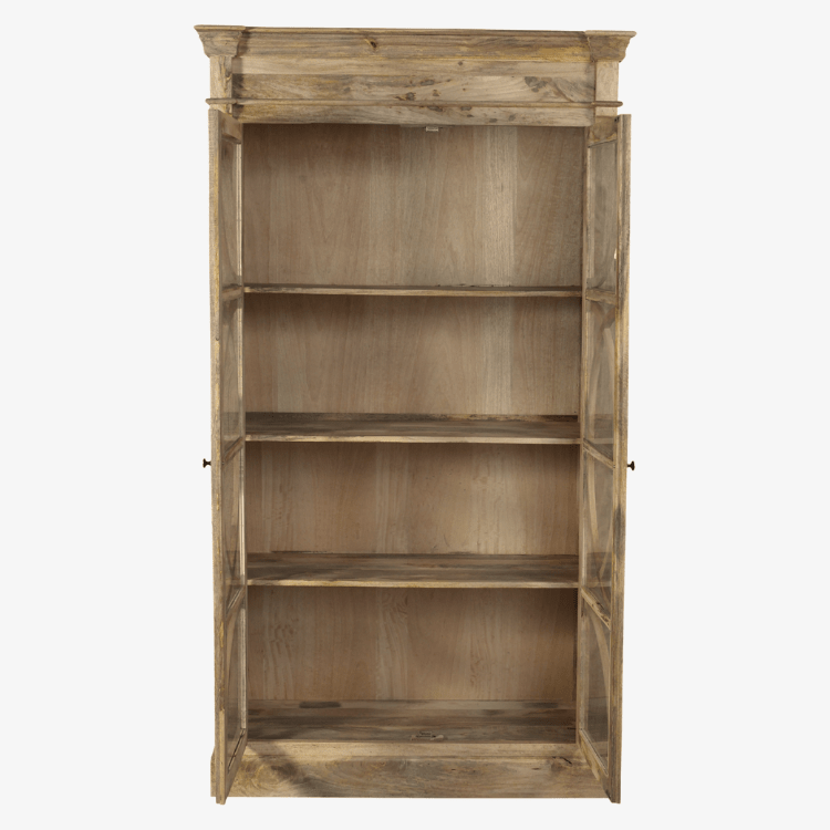MUNA Vitrine aus natürlichem Mangoholz 120 cm - Vintahome