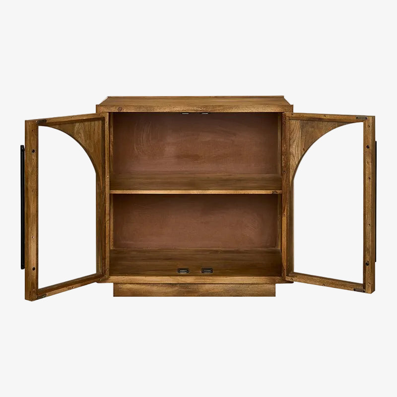 Buffet vitrine 2 portes en manguier Grovy
