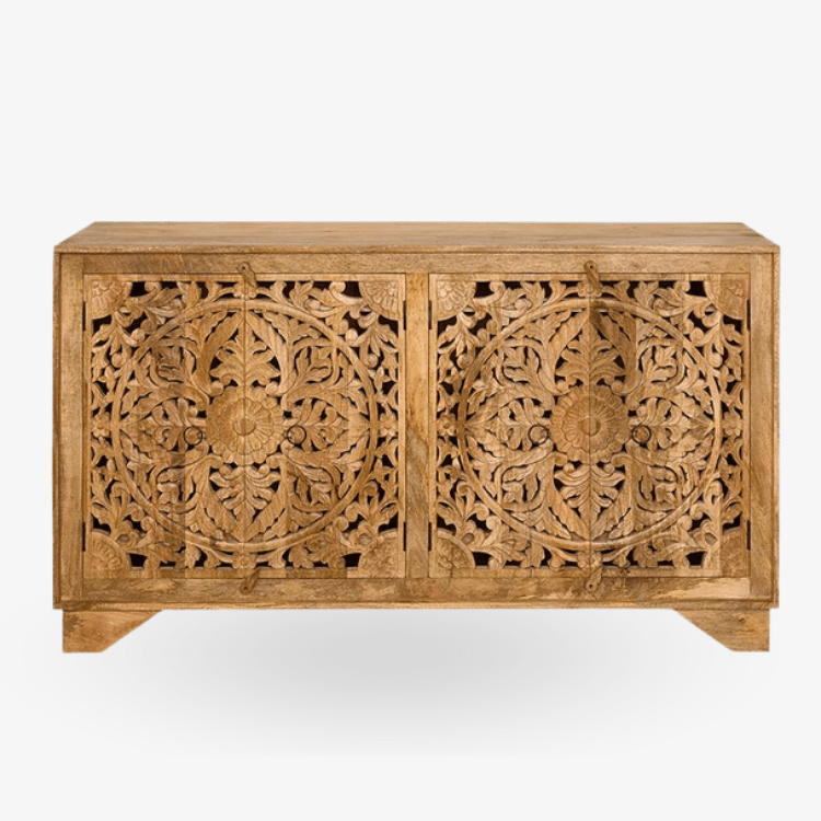 4-türiges Sideboard aus Mangoholz von Riach - Vintahome