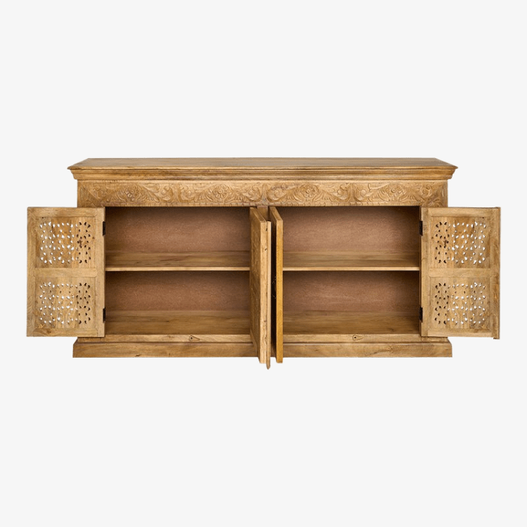 Aparador Buffet tallado madera de Mango Monet - Vintahome