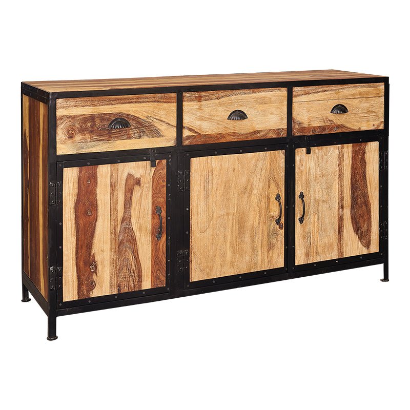 Aparador Greg de madeira e aço