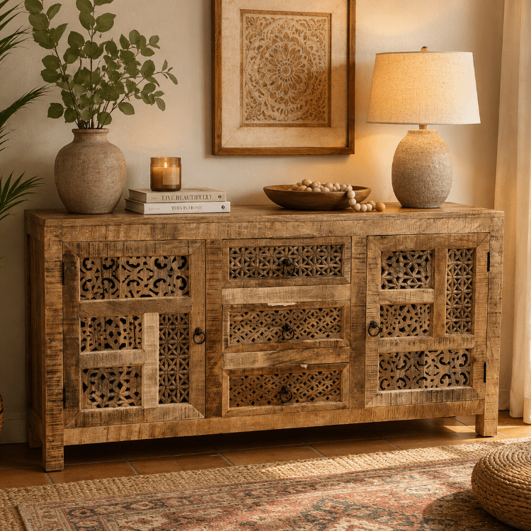 Aparador de madera de mango Aegon - Vintahome