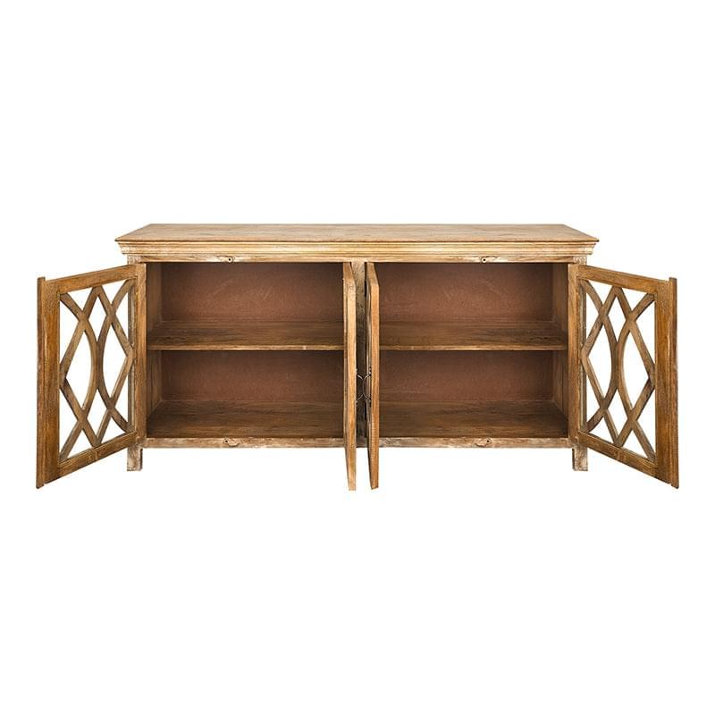 Mango houten dressoir en tulum showcase