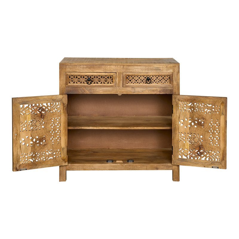 Aparador puertas y dos cajones ancho 90 cm Polonia - Vintahome