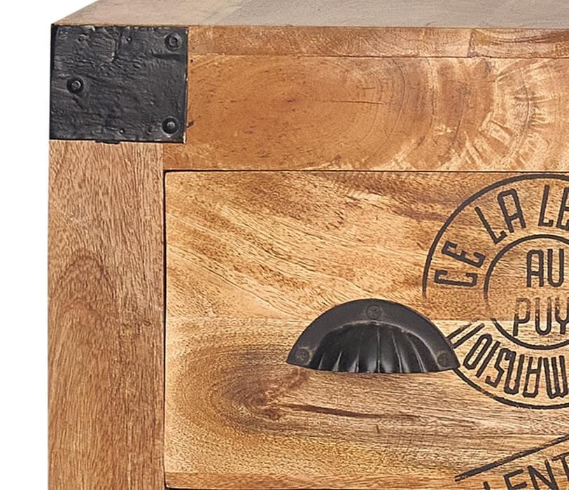 Mobile Räder 6 Schubladen Holz Mango Caroline