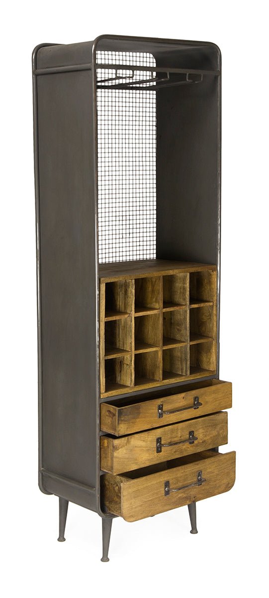 Industriegarderobe Holzflasche Mango Monte