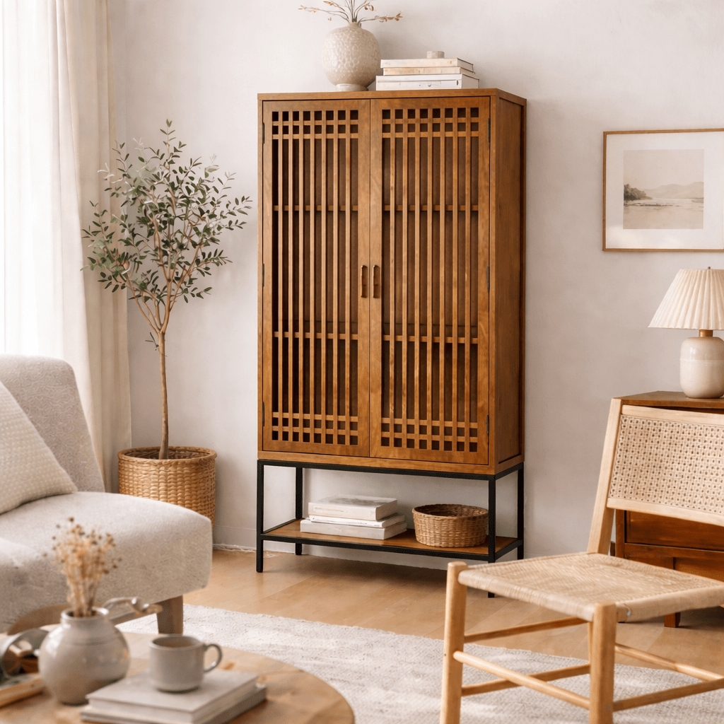 Armario listones madera mango Japón - Vintahome