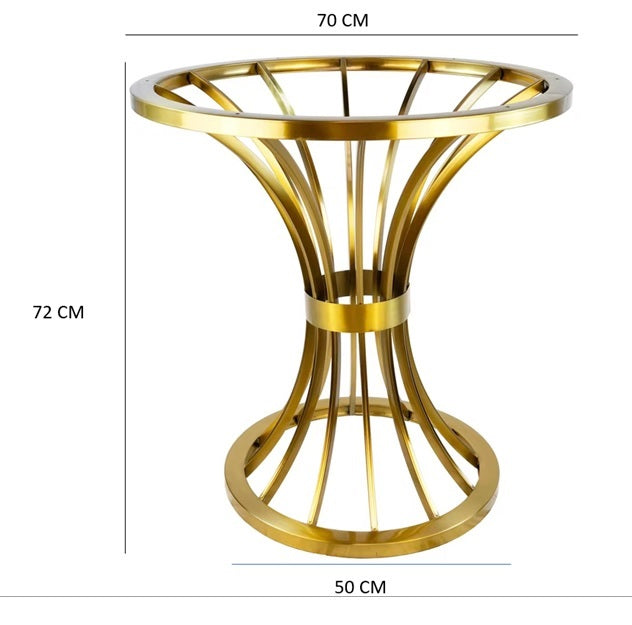Base de mesa de acero inox dorado Mirlo