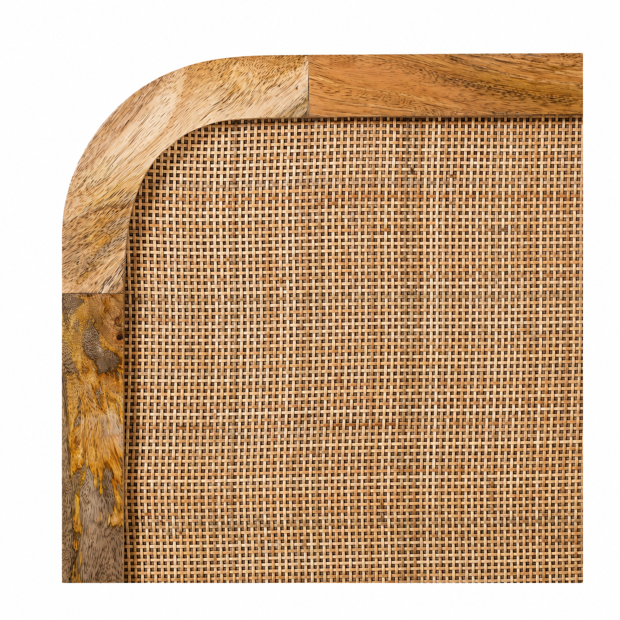 Cabecero Liora de Madera de Mango y Yute 160 cm