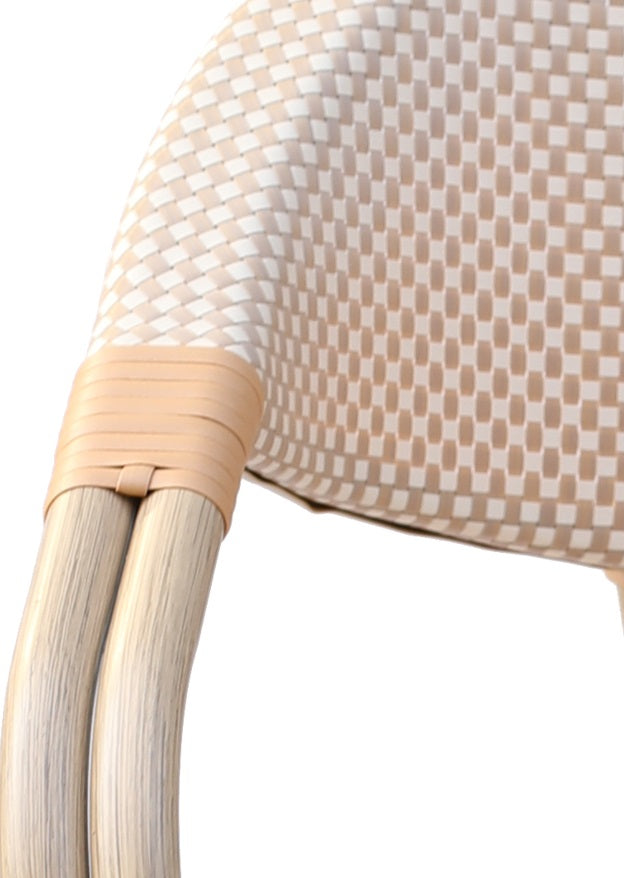 Silla parisina brazos bambú beige Dahlia