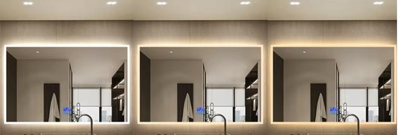 Espejo de baño con luz led rectangular 3 colores luz antivaho 120 - 100 - Vintahome