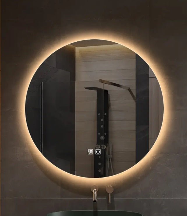 Espejo led baño circlular 3 colores de luz y antivaho 80 - Vintahome
