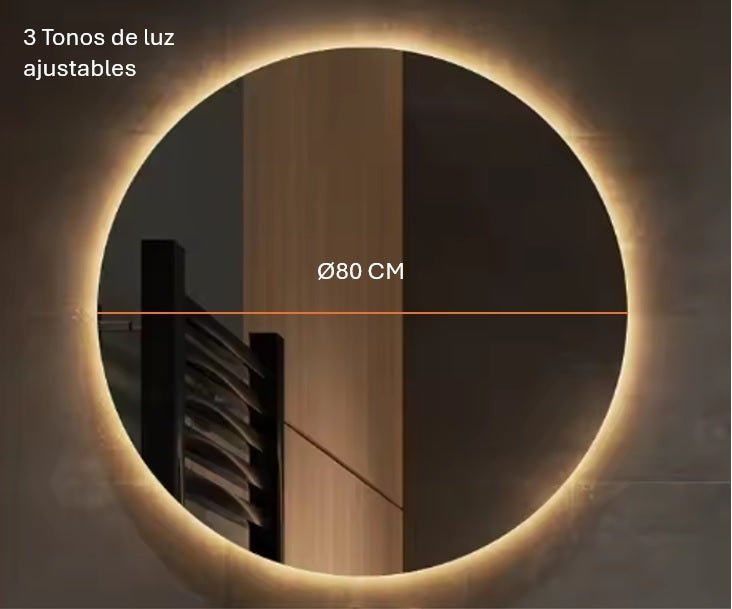 Badkamermeubel met 1 lade en wastafel en LED-spiegel Mavi 100 - Vintahome