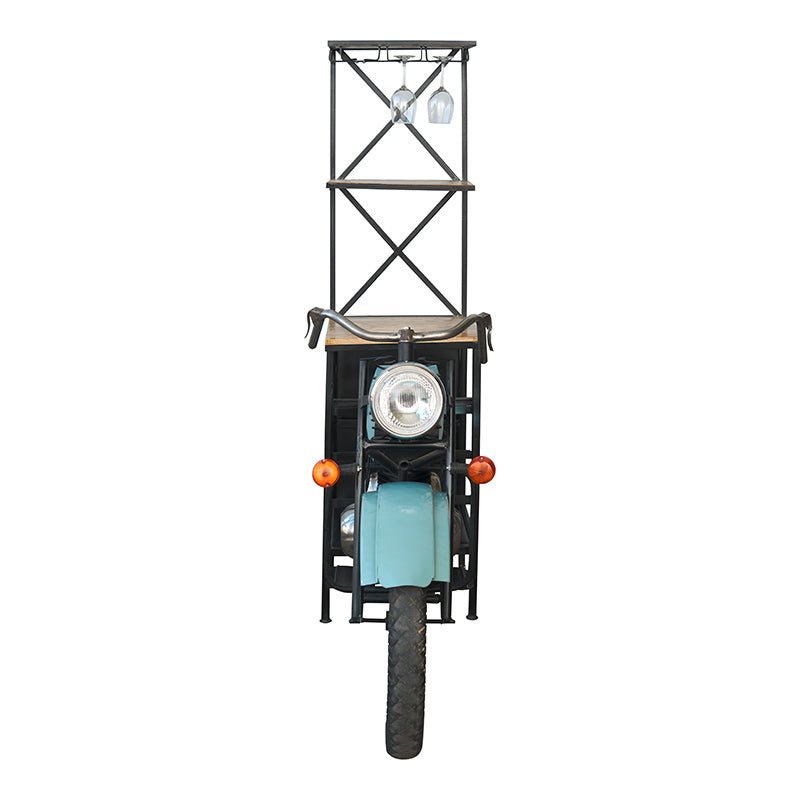 botellero de madera de mango reciclado