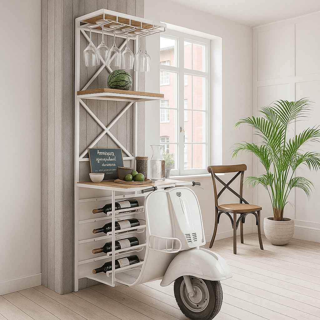 Estantería botellero Scooter blanca - Vintahome