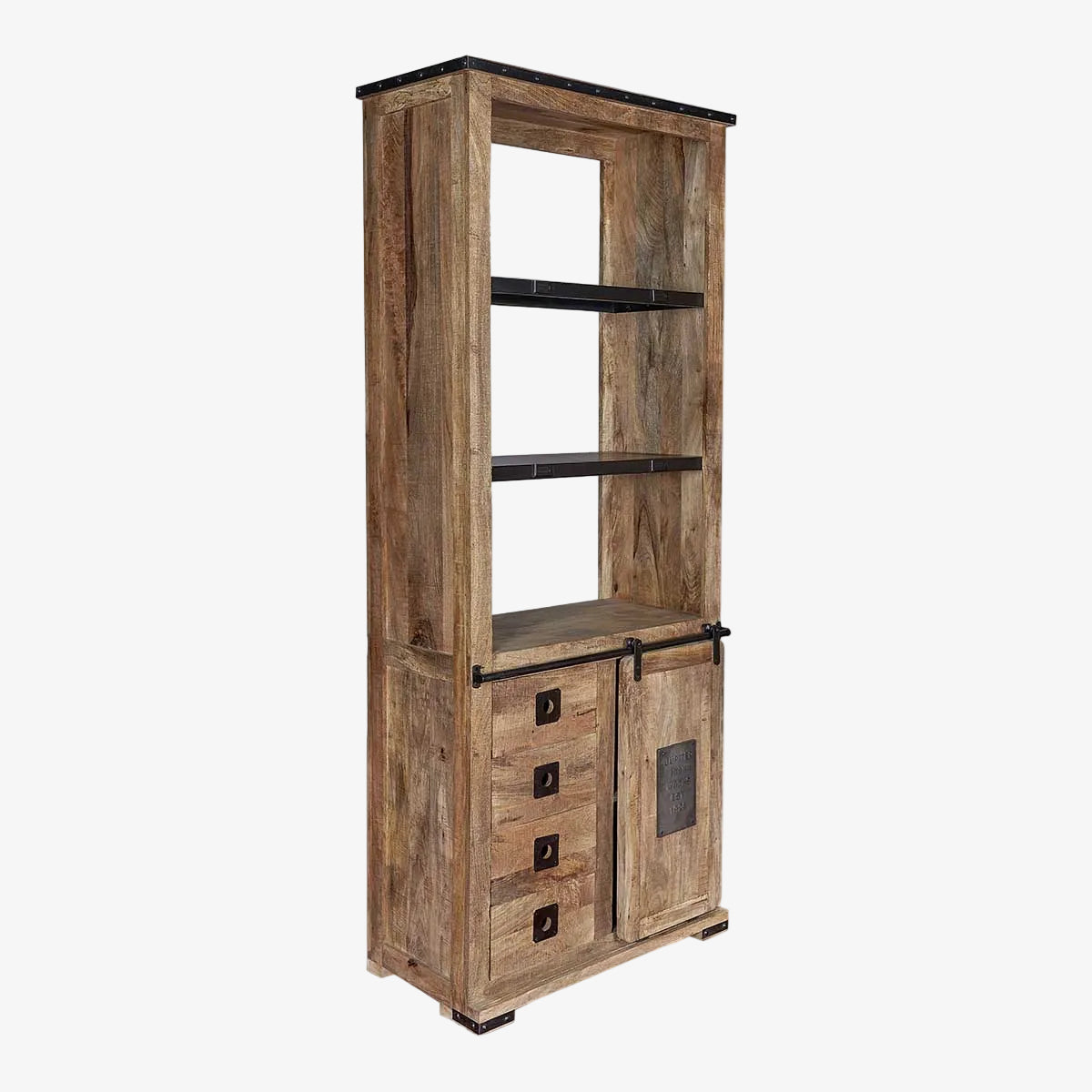 Industriële plank hout mango deur en 3 calamifornia laden