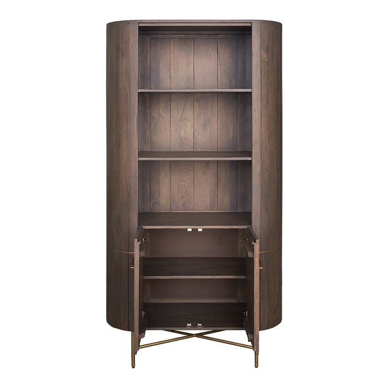 Estanteria libreria de madera mango gris Mayla - Vintahome