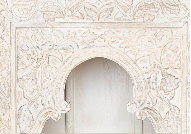 Prateleira em madeira de mangueira esculpida Ulisses