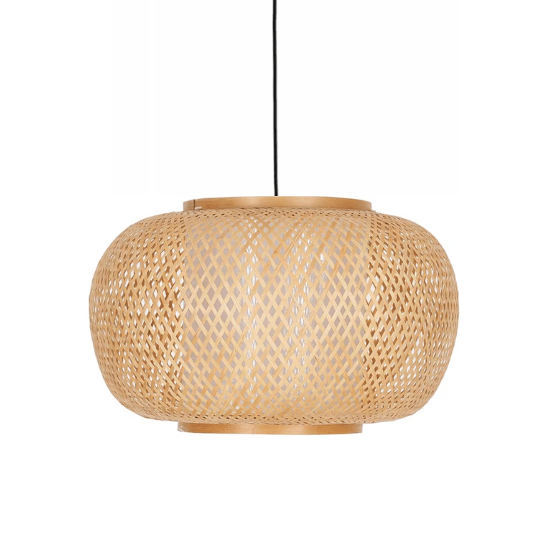Loana's gevlochten natuurlijke rieten daklamp
