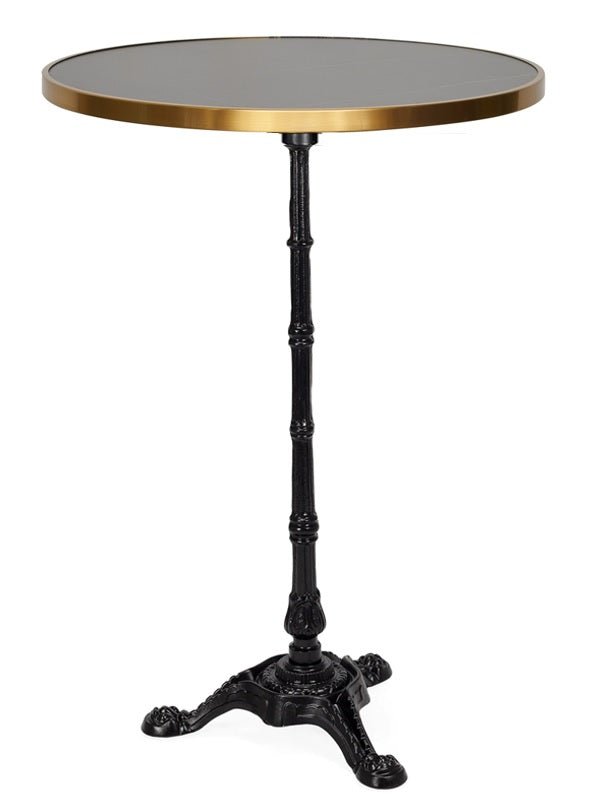 Tampo de mesa alto redondo vintage com anel de ouro D60-70