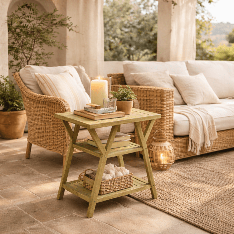 Mesa auxiliar vintage de madera Noah - Vintahome