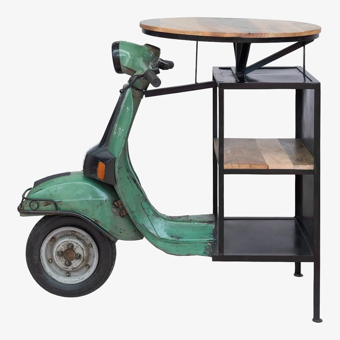 mesa alta de bar para scooter vintage