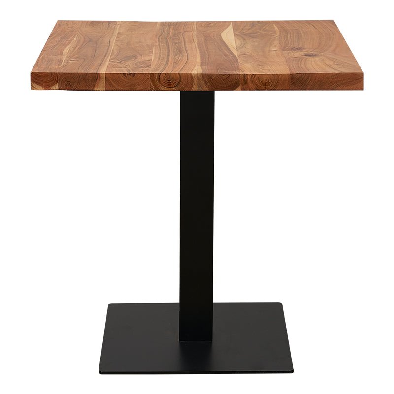Table de bar carrée en bois d'acacia 70/80 cm Lisbonne