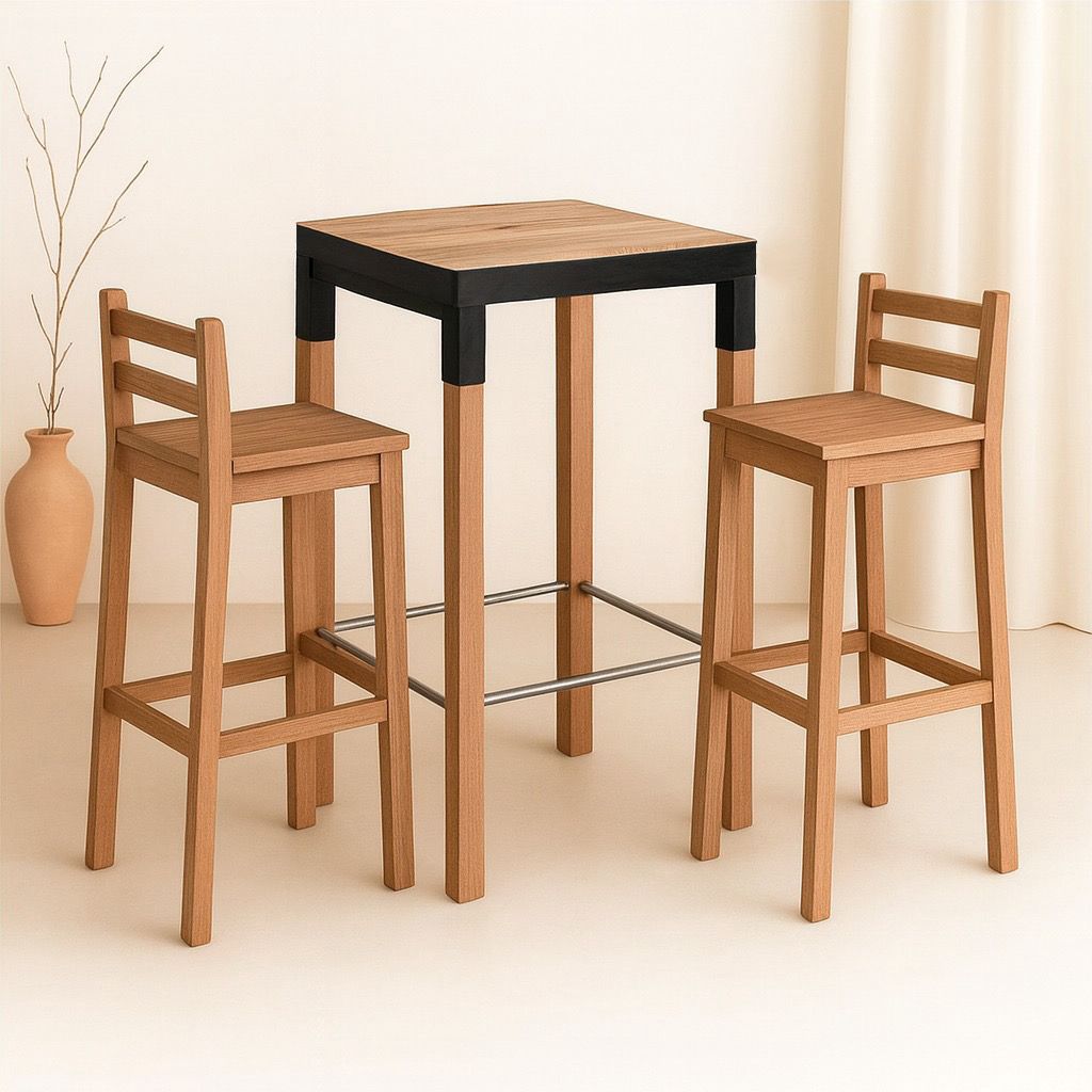 Mesa de bar Vintage Tilo Alta 70x70 - Vintahome