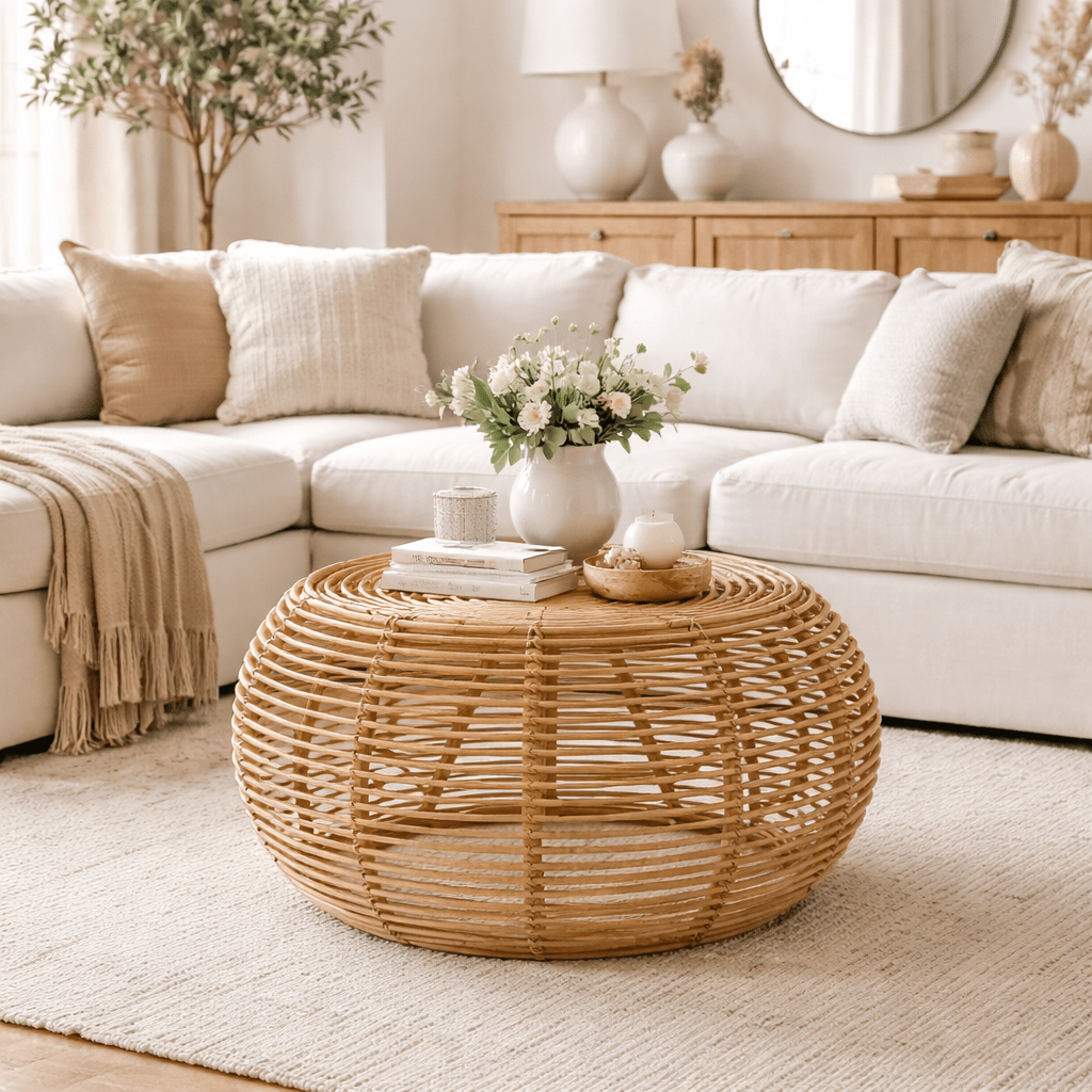 Mesa de centro bambú natural Libia - Vintahome