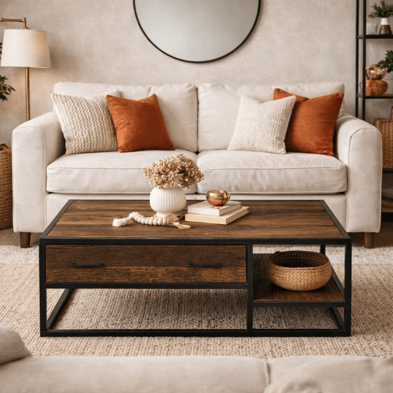 Mesa de Centro de Madera de Mango Ulises - Vintahome