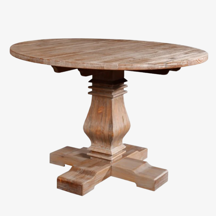 Mesa de jantar colonial em madeira de pinho 120 Eleonora