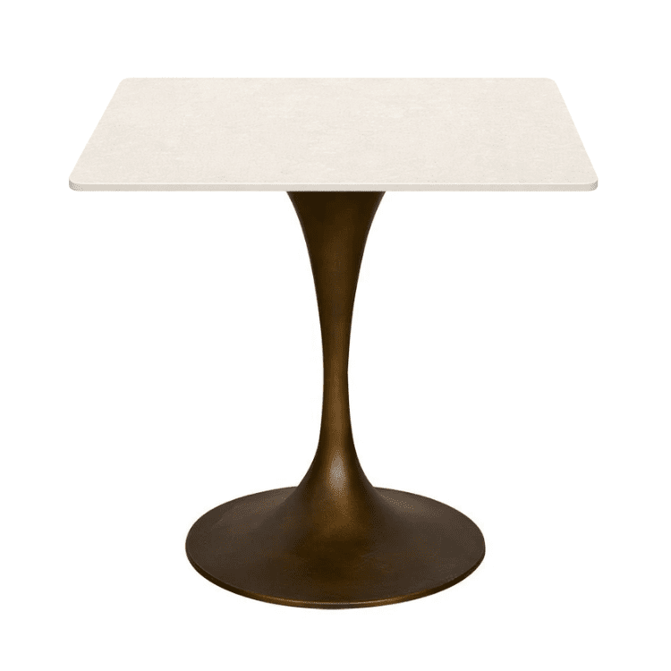 Mesa de comedor cuadrada piedra sinterizada base Tuli - Vintahome