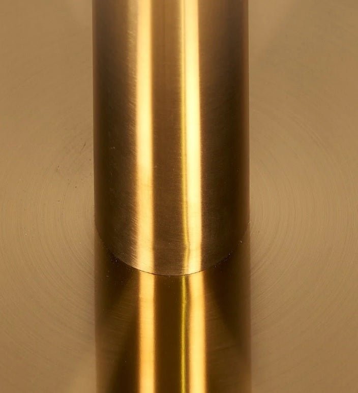 Mesa de comedor inox dorada redonda piedra sinterizada D80-90-100