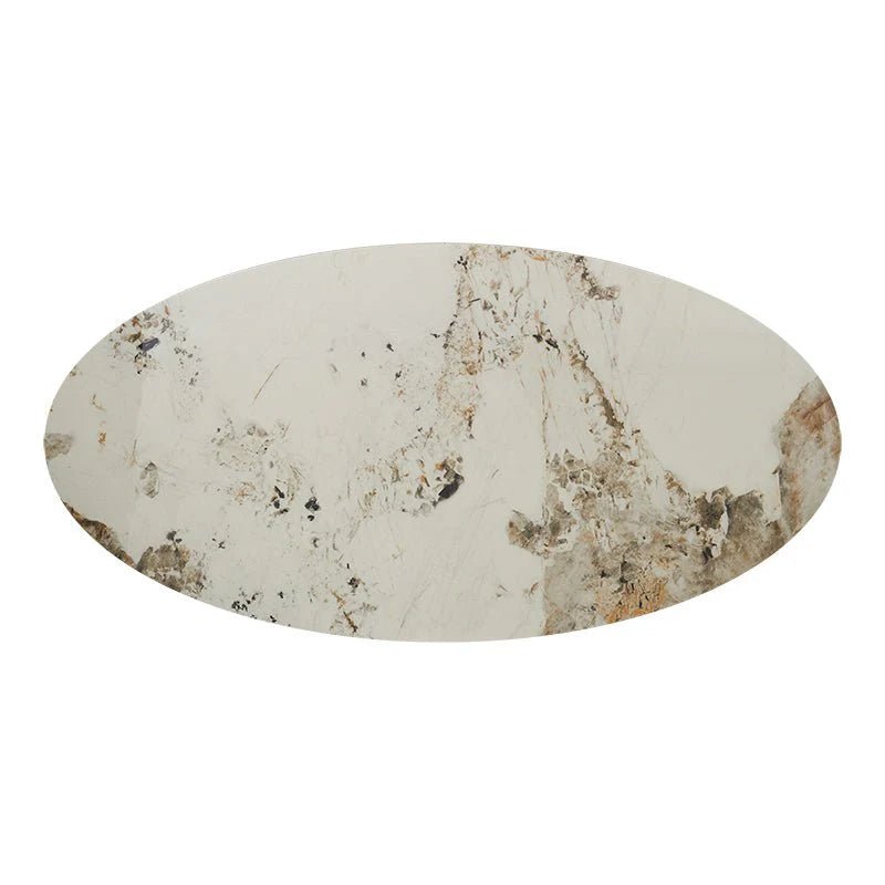 Mesa de comedor oval tuli cobre piedra sinterizada 160 - Vintahome